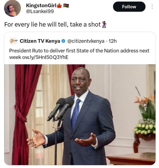 Kingstongirl lsankei9g follow for every lie he will tell, take a shot citizen tv