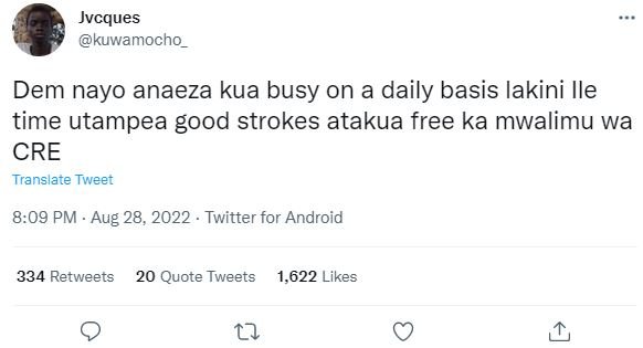 Jvcques kuwamocho dem nayo anaeza kua busy on a daily basis lakini ile time utam