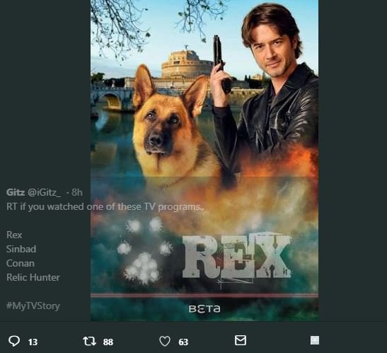 Gitz igitz 8h rt if you watched one of these tv programs rex sinbad conan relic