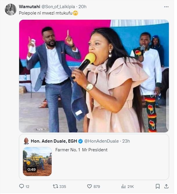 Wamutahi son_of_laikipia 20h polepole ni mwezi mtukufu hon. aden duale, egh hona