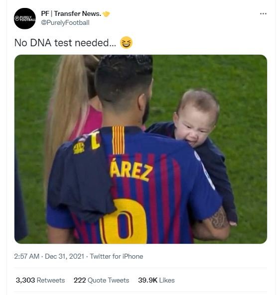 PF Transfer News. Or88iy PurelyFootball No DNA test needed. ÁREZ 2.57 AM Dec 31.