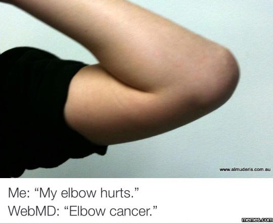Wwaimvobciscom me my elbow hurts. webmd elbow cancer.