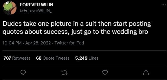 Forever wilin foreverwilin_ dudes take one picture in a suit then start posting