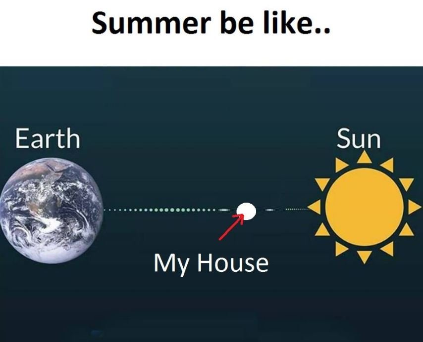 Summer be like.. earth sun my house