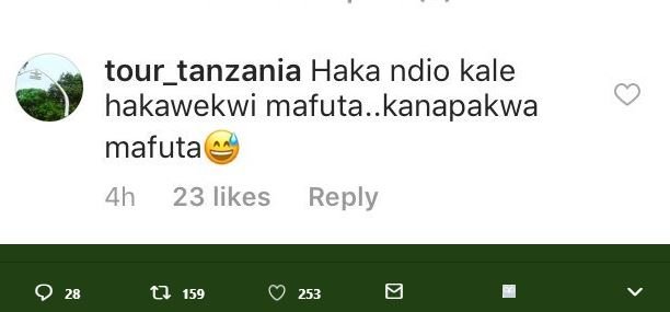Tour_tanzania haka ndio kale hakawekwi mafuta..kanapakwa mafuta 4h 23 likes repl