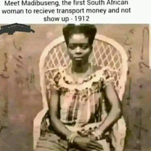Meet madibusengihe iirst south alrican woman i0 recleve transport money and not
