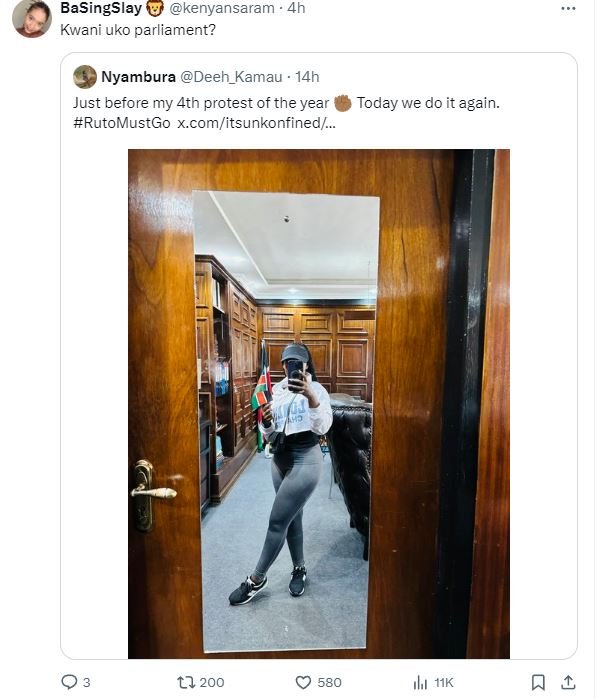 Basingslay kenyansaram kwani uko parliament? nyambura deeh_kamau 14h just before