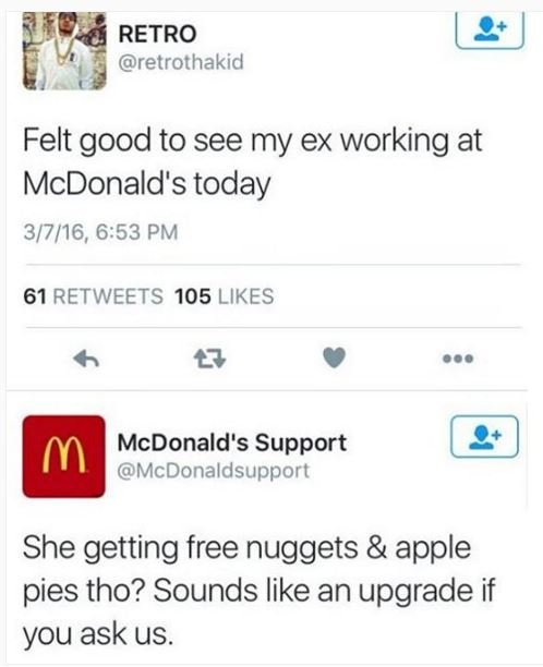 Retro retrothakid felt good to see my ex working at mcdonald's today 3716, 653 p