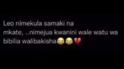 Leo nimekula samaki na mkate nimejua kwanini wale watu wa bibilla wallbakisha