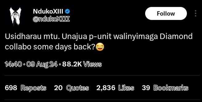 Ndukoxiii ndukoxin follow usidharau mtu. unajua punit walinyimaga diamond collab