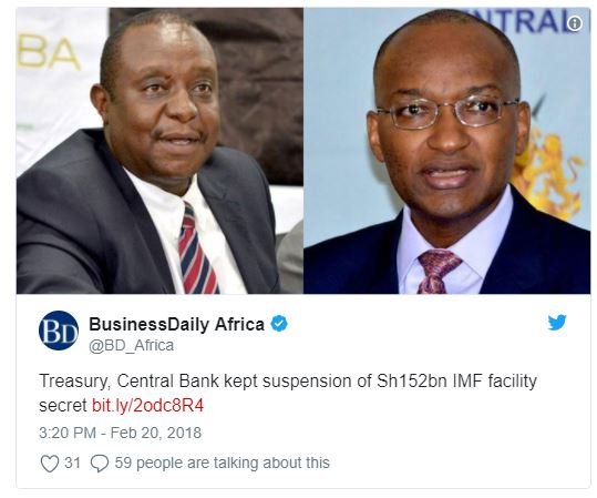 Tral ba businessdaily africa bd_africa treasury central bank kept suspension of