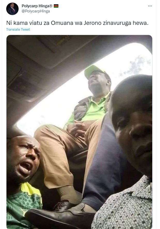 Polycarp Hinga PolycarpHinga Ni kama viatu za Omuana wa Jerono zinavuruga hewa.