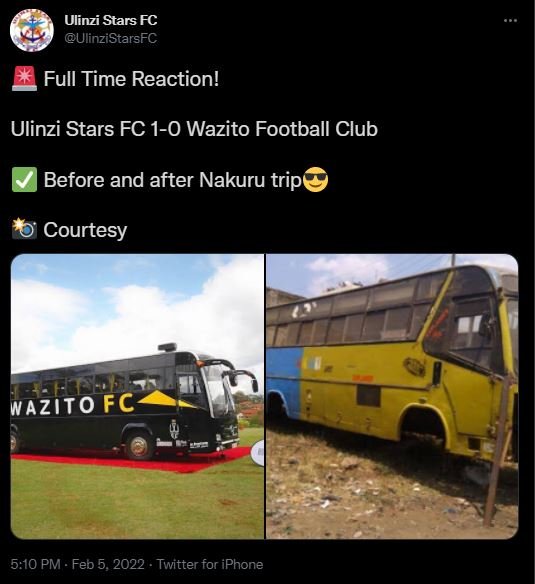 Ulinzi Stars FC UlinziStarsFC Full Time Reaction! Ulinzi Stars FC 10 Wazito Foot
