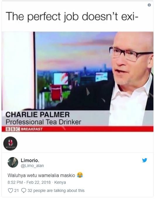 The perfect job doesn't exi charlie palmer professional tea drinker baeakfast li