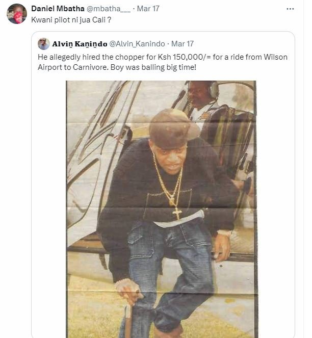 Daniel mbatha mbatha kwani pilot ni jua cali mar 17 alvin kanindo alvin_kanindo