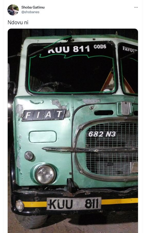 Shoba Gatimu shobanes Ndovu ni GODS KUU 811 FUATI 682 N3 KUU 811 FAVOIV