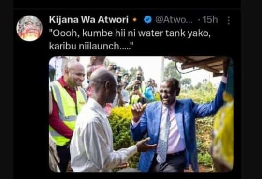 Kijana wa atwori atwo , 15h oooh, kumbe hii ni water tank yako karibu niilaunch.