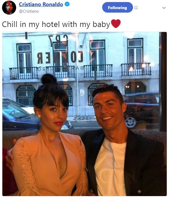 Cristiango ronaldo cristiano following chill in my hotel with my baby 81 0