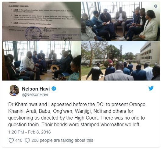 Nelson havi nelsonhavi dr khaminwa and appeared before the dci to present orengo