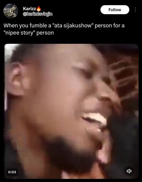 Karizz karfzdavingin follow when you fumble a ata sijakushow person for a nipee