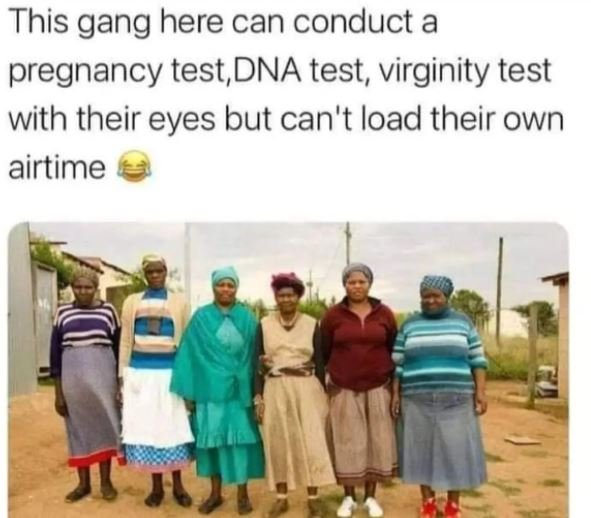 This gang here can conduct a pregnancy test, dna test, virginity test with their