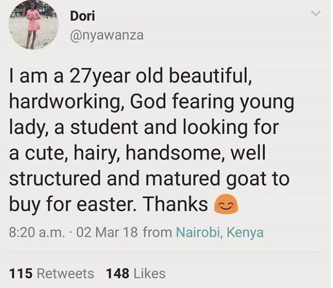 Dori nyawanza am a 27year old beautiful, hardworking god fearing young lady a st