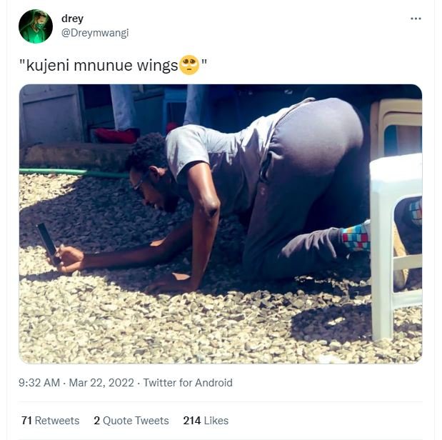 Drey dreymwangi kujeni mnunue wings 9.32 am mar 22, twitter for android 71 retwe