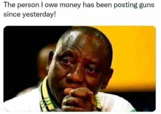 The person owe money has been posting guns since yesterday!