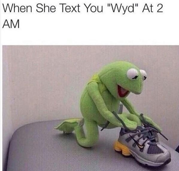 When she text you wyd at 2 am