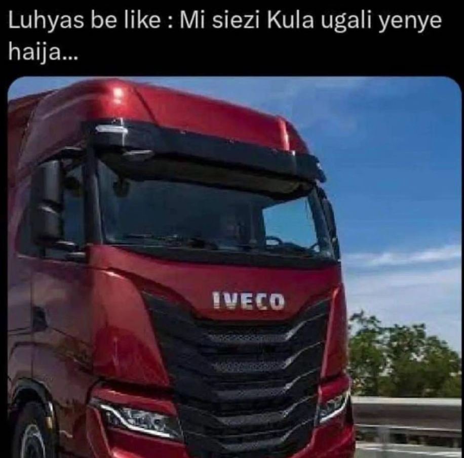 Luhyas be like mi siezi kula ugali yenye haija vecd