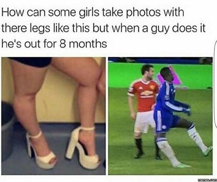 How can some girls take photos with there legs like this but when a guy does it