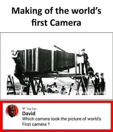 Making of the world's first camera 0 top lan david which camera took the picture