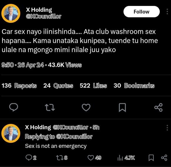 Xholding xcoundillor follow car sex nayo ilinishinda. ata club washroom sex hapa