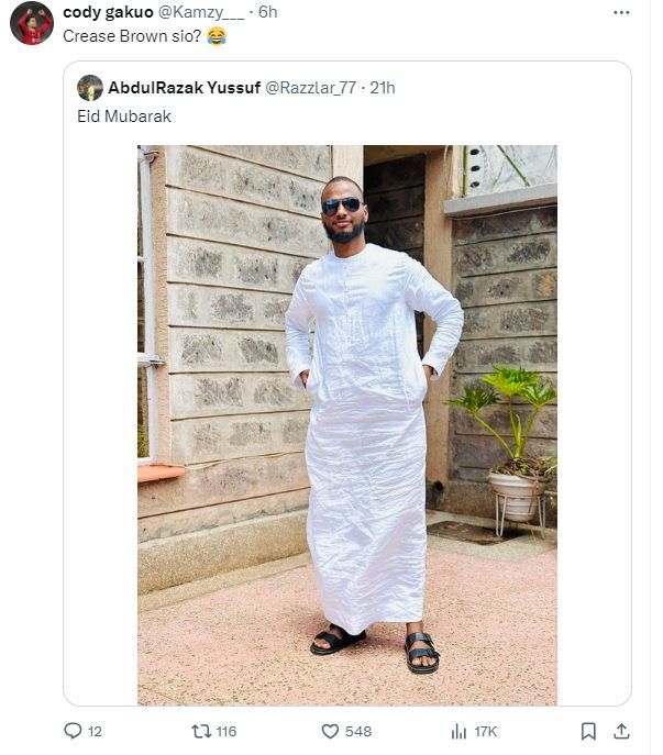 Cody gakuo kamzy crease brown sio? abdulrazak yussuf razzlar_77 21h eid mubarak