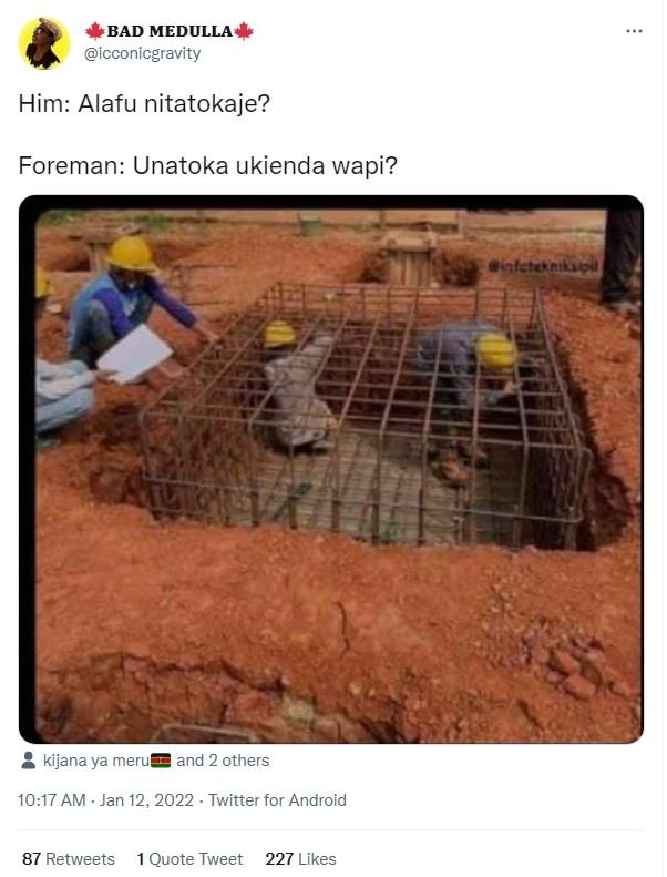 BAD MEDULLA icconicgravity Him Alafu nitatokaje? Foreman Unatoka ukienda wapi? k