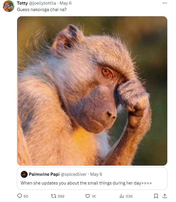 Totty joellytottila may 6 guess nakoroga chai na? palmwine papi spicedliver . ma