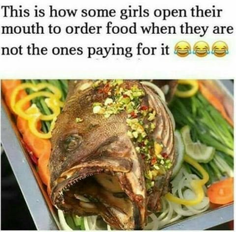 This is how some girls open their mouth to order food when they are not the ones