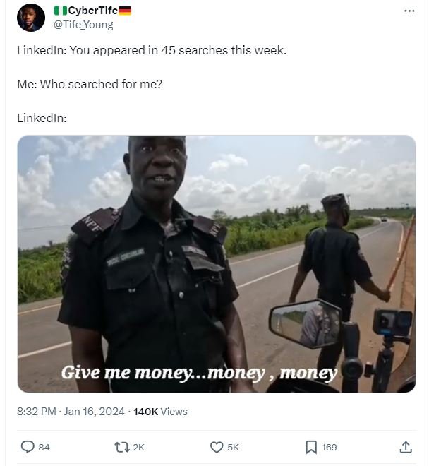 Cybertife tife_young linkedin you appeared in 45 searches this week. me who sear