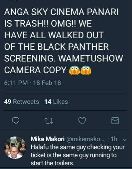 Anga sky cinema panari is trash!! omgi! we have all walked out of the black pant