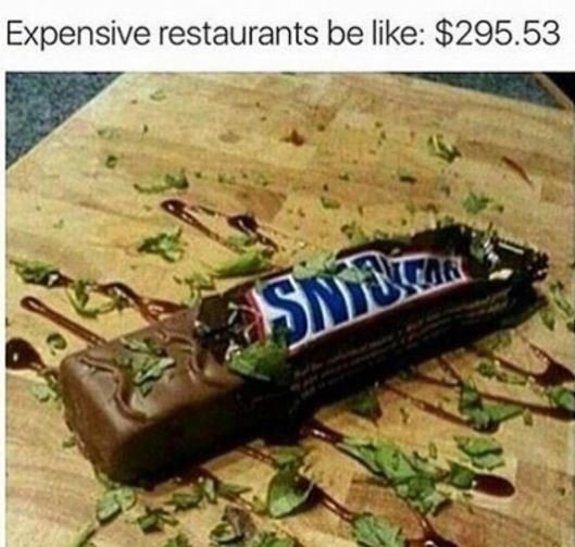 Expensive restaurants be like 295.53 sneq