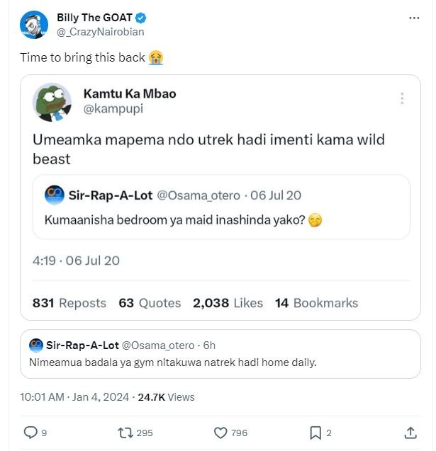 Billy the goat crazynairobian time to bring this back kamtu ka mbao kampupi umea