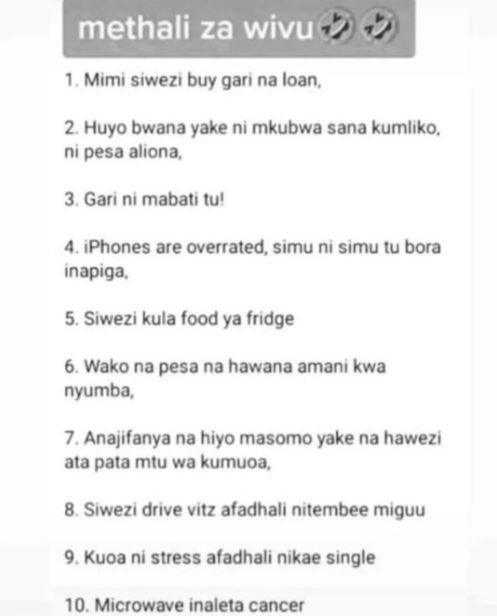 Methali za wivu mimı siwezı buy garı na loan, 2 huyo bwana yake ni mkubwa sana k