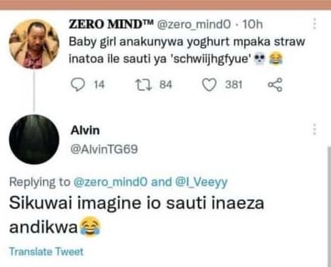 Zero mindtm zero_mindo 1oh baby girl anakunywa yoghurt mpaka straw inatoa ile sa