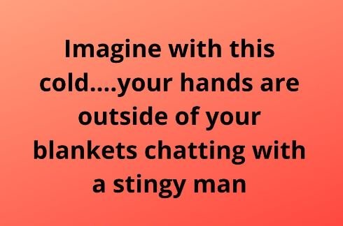 Imagine with this cold_your hands are outside of your blankets chatting with a s