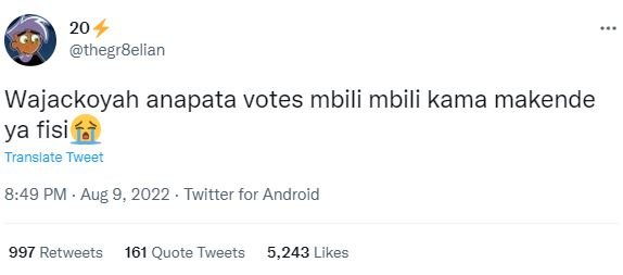 20 thegrbelian wajackoyah anapata votes mbili mbili kama makende ya fisi transla