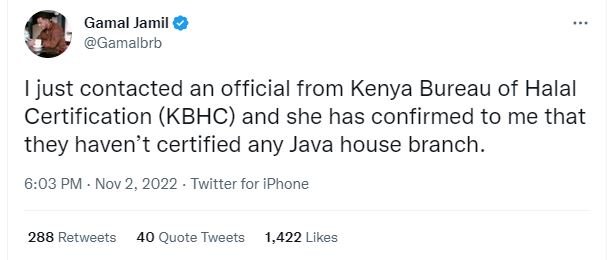 Gamal jamil gamalbrb just contacted an official from kenya bureau of halal certi
