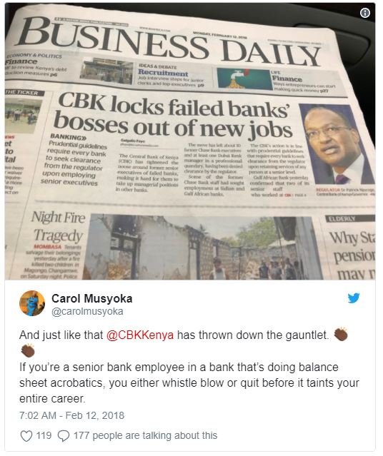 604o? nce business daily recrultuent iulasaner cbk locks failed banks' bosses ba
