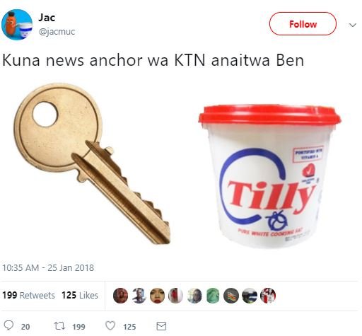 Jac jacmuc follow kuna news anchor wa ktn anaitwa ben ci4y 10.35 am 25 jan 199 r