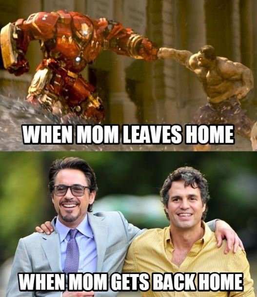 Whenmomleaves home whenmqmgetsbackhoe