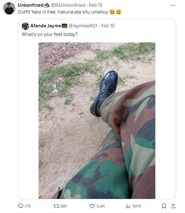 Unkonfined itsunkonfined feb 15 outfit yako ni free hakuna ata kitu umebuy afand